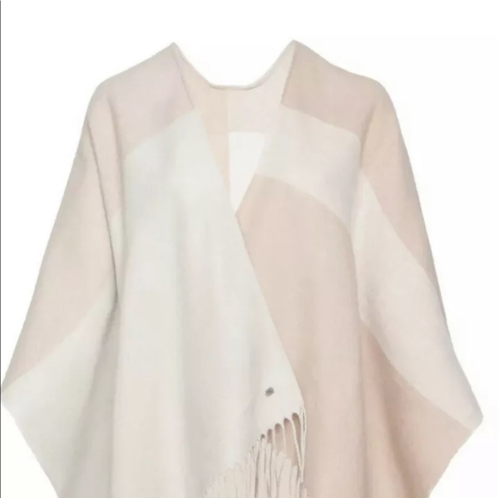 Soia & Kyo Cream and Beige Colorblock Wrap Scarf